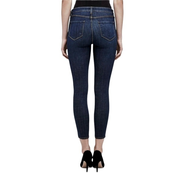 L'AGENCE Margot high waist skinny crop prime blue vintage NWT size 24 - Picture 5 of 5